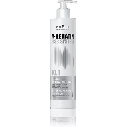 Изглаждащ шампоан Brelil V-Keratin Liss System KL1 Ultra Smoothing Shampoo 500ml